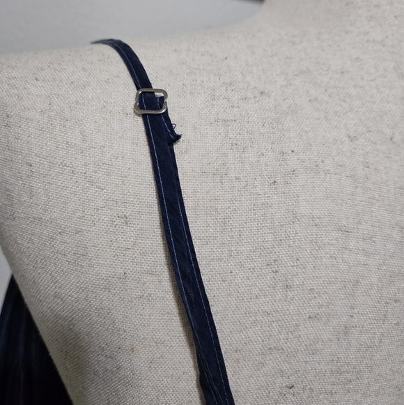 Maven West Navy Blue Cold Shoulder Blouse Ruffle Bell Sleeve Size Small NWT - Picture 7 of 16